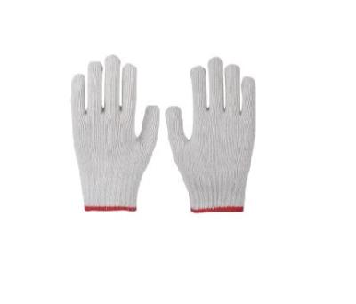 China Anti-slip Factory Wholesale Best-Selling Labor Protection Gardening Durable Safety Work White Knitted Cotton Gloves for sale