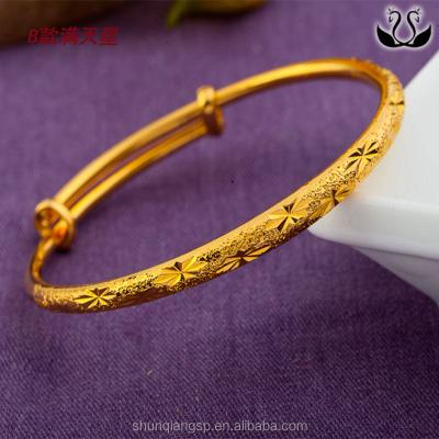 China Wholesale Dubai 24k Gold Plated Bangles Alibaba Jewelry Women Gold Bangle for sale