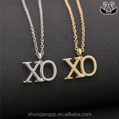 China Hot Selling New ALLOY Foreign Trade Brand XO Alloy Pendant Necklace for sale