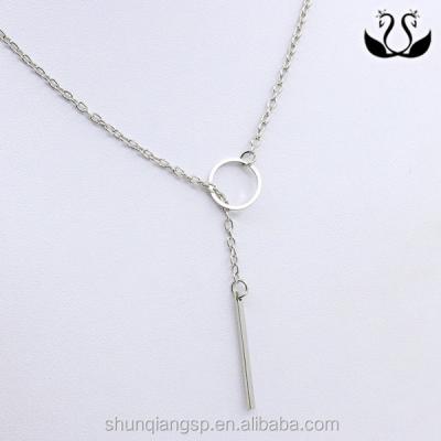 China Korean Metal Ring ALLOY Fashion Gold Necklace Short Simple Design for sale