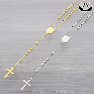 China Stainless Steel 2016 Hot Selling Gold Plated Pearl Necklace Jewelry Catholic Religious Items for sale