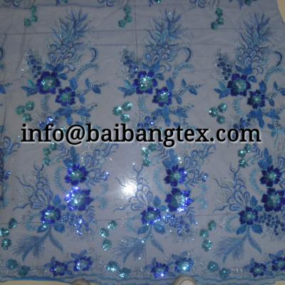 China MESH LASER SEQUIN fabric for sale