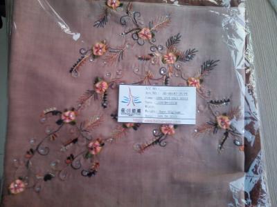 China SPUN POLYESTER EMBROIDERY SCARF for sale