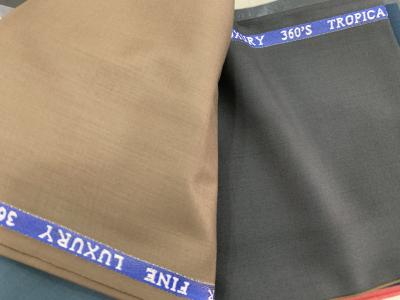 China T/R 80/20 SUITING FABRIC SUPER HIGH QUALITY FINISH English jacquard selvedge for sale