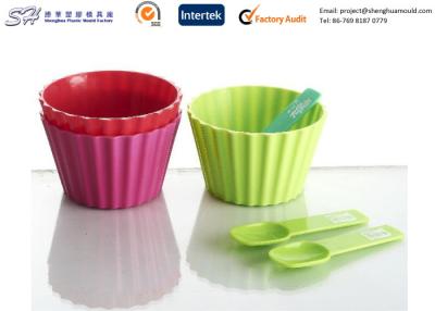 China Disposable Plastic Ice Cream Cup and Spoon injection molded kitchenware products for sale