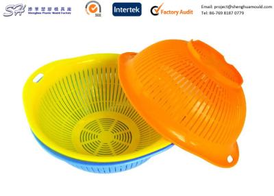 China Cesta plástica redonda del artículos de cocina plástico amistoso de Eco pequeña para la verdura, color amarillo en venta