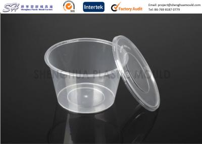 China Disposable plastic storage food containers with lids , round small PP Food Boxes for sale