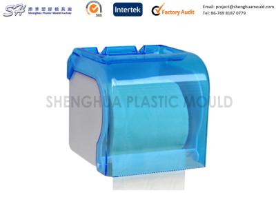 China Almacenamiento plástico de la caja del tenedor de papel higiénico de los productos de los electrodomésticos de la inyección, color azul en venta