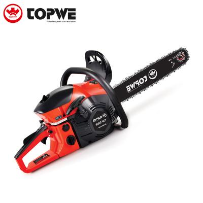 China Most Popular 2-Stroke TOPWE Wood Saw Tools 2 Stroke Sawing Machine 58cc Gasoline Chainsaw for sale