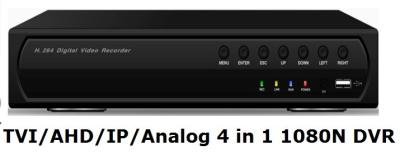 China Schwarzer 1080N Kanal USB der Kreuzunghd TVI DVR 4 für CCTV-System zu verkaufen