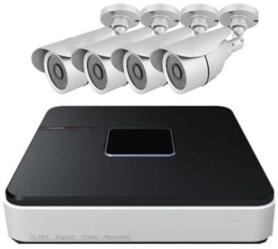 China 4ch D1 Resolution Realtime DVR HDMI Video Recorders With 4 IR Bullet Camera And Needed Kits for sale