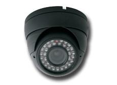 China Black CMOS CCTV Camera , 2.8mm - 12mm Lens Metal Vandelproof Dome Camera for sale