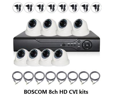 China 8PCS 15meters cabografa o Portable de HD CVI DVR com a câmera da abóbada de 8pcs 720P CVI à venda