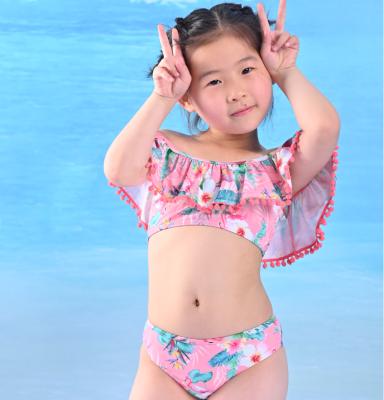 China 2021 Viable New One Piece Design One Piece Swimsuit Bikini Set Swimwear With Tassel Frill Recycled Fabric Summer Bathing Suit for sale