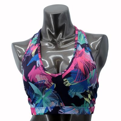 China 2022 new style high quality gym wear tropical printing hot shaping bra breathable sports bra activewear for sale