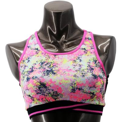 China 2022 new style sports bra breathable rose printing sportswear gym high quality apparel hot shaping bra for sale