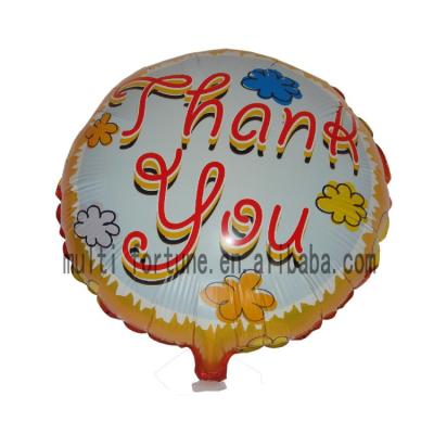 China Promotional Toy Thanksgiving Day OEM Thank You Letter Round Shape Aluminum Foil Mylar Balloon for sale