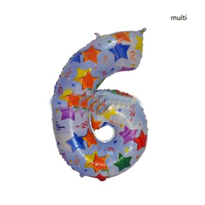 China Promotional Toy Number 6 Shaped Happy Birthday Letter Foil Mylar Balloon for sale