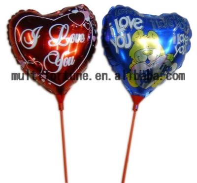 China Promotional Toy OEM 10 Inch Foil Balloon With 20cm Cup Stick for sale