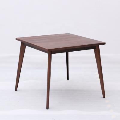 China Italian Minimalist Metal Dining Table Small Apartment Restaurant Square Metal Square Legs for sale