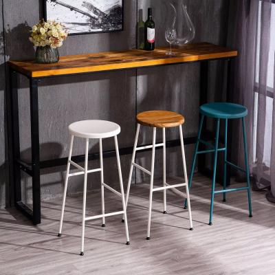 China Retro Retro Nordic Industrial Style Metal High Bar Chairs For Kitchen for sale