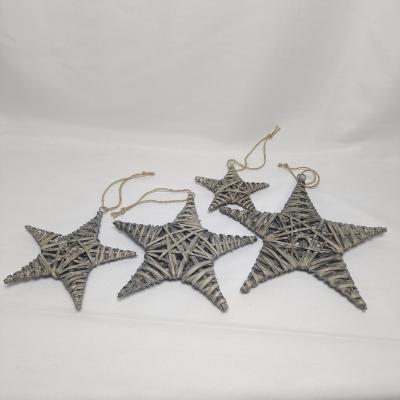 China Minimalist Willow Christmas ornament pendant in the shape of a five-pointed star for sale