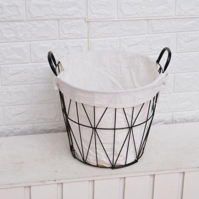 China Storage Laundry Clothing Laundry Basket Home Metal Stored for sale