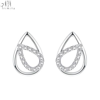 China FASHIONABLE Design New Product Fashion Handmade Jewelry Set 18K White Gold Diamond Drip Earring For Women for sale