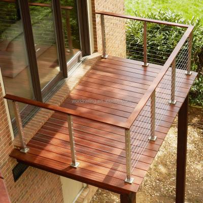 China YL Stainless Steel Modern Low Maintenance Balustrade Outdoor Cable Deck Railing for sale