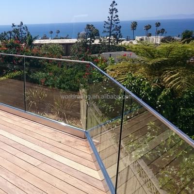 China Modern YL Easy To Install Aluminum Railing Systems U Channel Glass Balcony Railing for sale