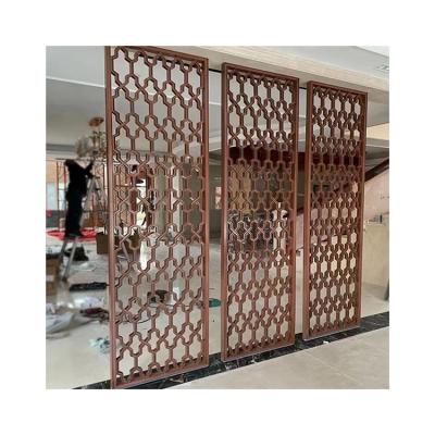 China China-made Aluminum Profile Decorative Room Divider Screen Panel Metal Partition Laser Cut Room Divider for sale