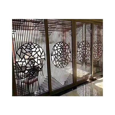 China Indoor Hotel Restaurant Decorative Partition Laser Cut Commercial Partition Screen Panel for sale