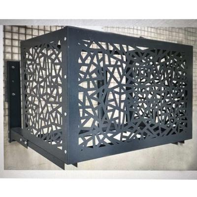 China Modern Outdoor Aluminum Air Conditioner Cover Metal Conditioner Protect Cover Decorative Ac Cover for sale