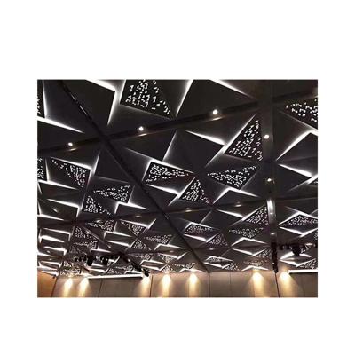 China Manufactory direct Square Aluminum Material Profile Board Carved Ceiling For Interior Te koop