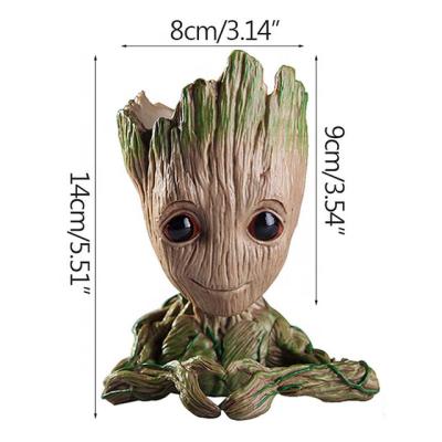 China Modern Creative Indoor Decorative Plastic Groot Flower Pot Pots For Plants With Drain Hole And Tray For All House Plants for sale