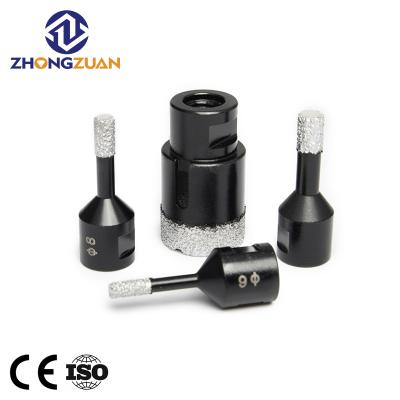 China 6-100mm Black Dry Diamond M14 Drill Bits Marble Welded Marble Granite Hole Saw for sale