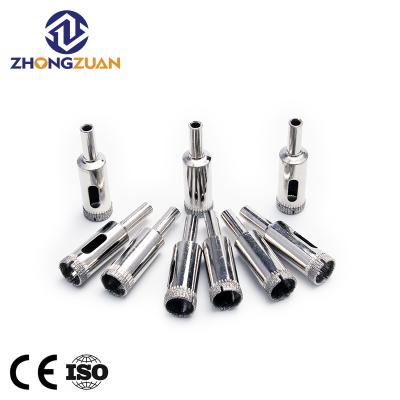 China Hot Selling Drilling Glass Ceramic Tile Diamond Electroplating Hole Saw Tile Cutting Glass Hole Saw Diamond Drill Bit for sale