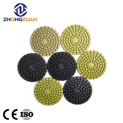 China Marble / Granite 4inch 100mm 7 Step Diamond Concrete Wet Polishing Pads For Thick Ceramic Concrete for sale