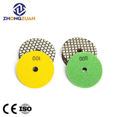 China Marble / Granite 3/4/5/6inch Resin Bond Dry Diamond Hand Polishing Pad For Granite Marble Polishing for sale