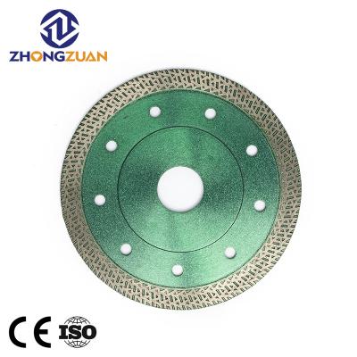 China 4/4.5/5/7/9 inch ceramic hot pressed ultra thin turbo pressed ceramic diamond saw blade for ceramic marble cutting for sale