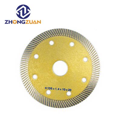 China Sharp Customizable Super Thin 110mm Diamond Ceramic Saw Blade For Ceramic Tile Microcrystalline Stone Ceramic Cutting for sale