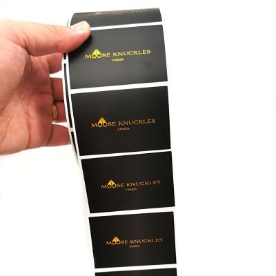 China Customized Waterproof Self Adhesive Logo Printing Waterproof Black Gold Foil Sticker Packaging Label For Decoration,Party for sale