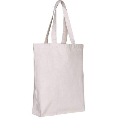 China Wholesale White Organic 100% Handled Cotton Canvas Bag With Custom Logo for sale