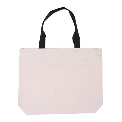 China Cheap Price Organic Handled Cotton Tote Bag Recycled Cotton Canvas Bag for sale