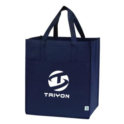 China Brand Logo For Promotion Solid Color Customer Packaging PP Handled Reusable Nonwoven Shopping Bag for sale