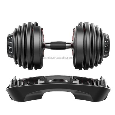 China Hot Selling High Quality Adjustable Dumbbell Set 24KG Gym Equipment 40KG Dumbbell Weights Home Use for sale