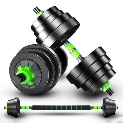 China Durable Gym Equipment Fitness Cement Dumbbell Used Adjustable Weight Dumbbell Barbell Set 10 to 50kg for sale