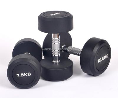 China Universal Wholesale Gym Training Professional 2.5-30kg Round Main Dumbbell for sale