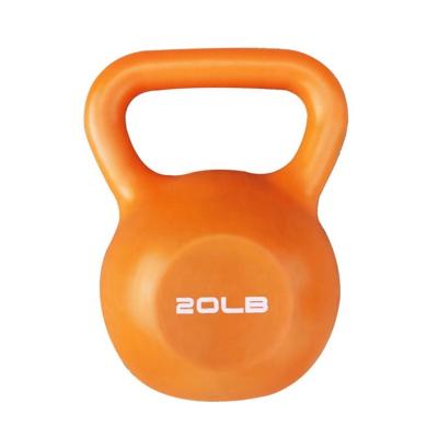 China Universal Sports PE Weight Lifting Kettlebell Plastic Cement Weightlifting Colored Cement Kettlebell for sale