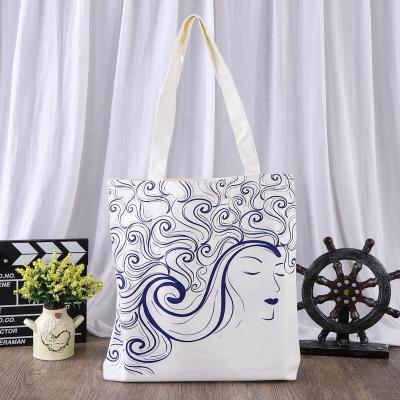 China Fashionable Wholesale LOW MOQ Customized Design Logo Shopping Bag Cheap Organic Custom Printed Cotton Canvas Tote Bags With Zipper for sale